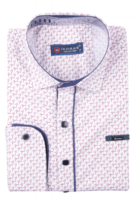 Детская рубашка в мелкий рисунок, длинный рукав (Арт. TB 4844)